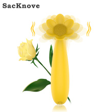 SacKnove Female Clitoris Stimulator Masturbator Vaginal Nipple Massager G Spot Flower VibratorSex Toys For Woman